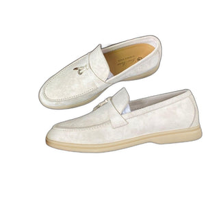 Loro Piana Summer Charms Loafer White side pair view