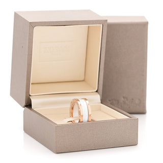 Bulgari B.Zero1 Rose Gold Ceramic Ring box view