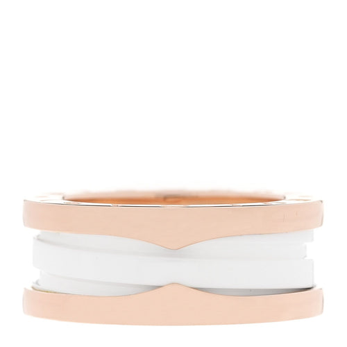 Bulgari B.Zero1 Rose Gold Ceramic Two Band Ring