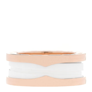 Bulgari B.Zero1 Rose Gold Ceramic Ring side view