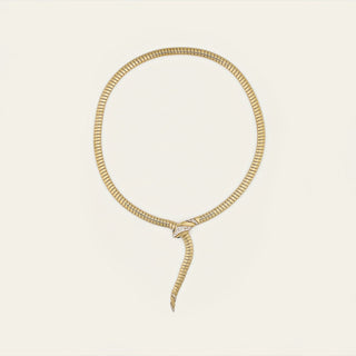 Bulgari Serpenti Tubogas Necklace Yellow Gold side view
