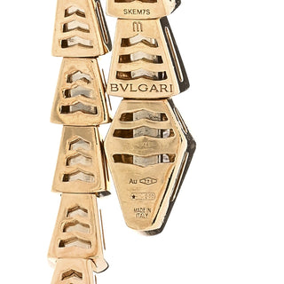 Bulgari Serpenti Viper Yellow Gold Bracelet hallmark detail view
