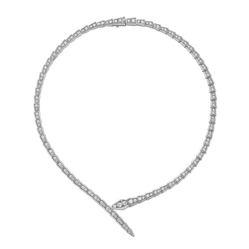 Bulgari Serpenti Viper Necklace White Gold Diamond