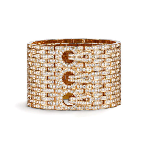 Cartier Agrafe Cuff Bracelet Rose Gold