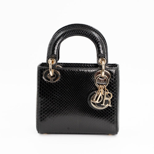 Dior Mini Lady Dior Black Python