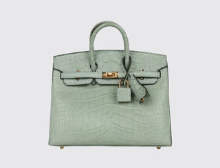 Hermès Birkin 20 Vert d’Eau front view