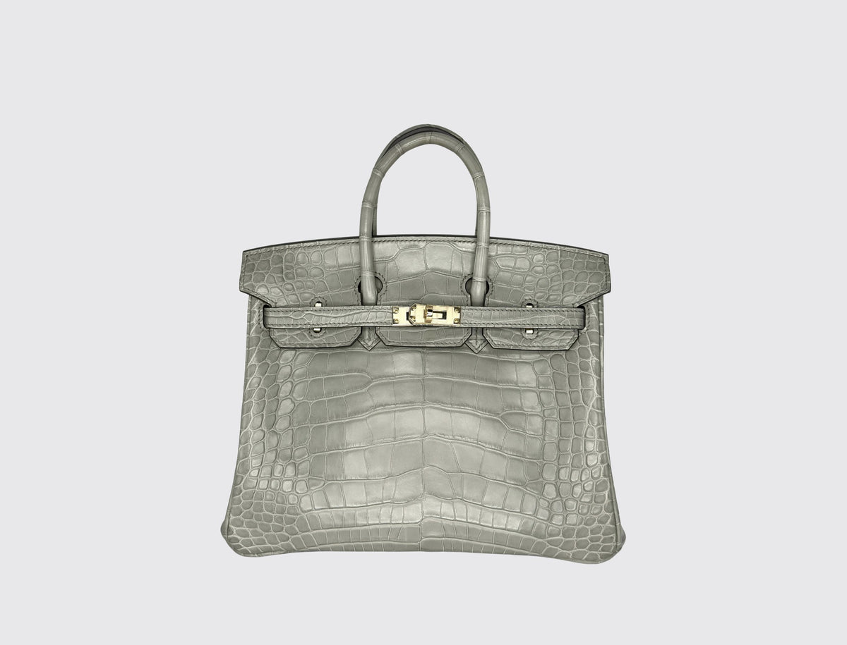 Hermès Birkin 25 Gris Ciment front view
