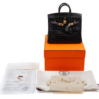 Hermès Birkin 25 Noir side view