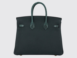 Hermès Birkin 25 Touch Vert Rousseau and Vert Cypress back view