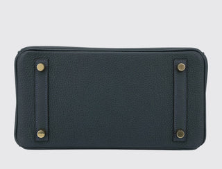 Hermès Birkin 25 Touch Vert Rousseau and Vert Cypress detail view