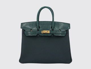 Hermès Birkin 25 Touch Vert Rousseau and Vert Cypress front view