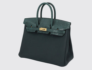Hermès Birkin 25 Touch Vert Rousseau and Vert Cypress side view