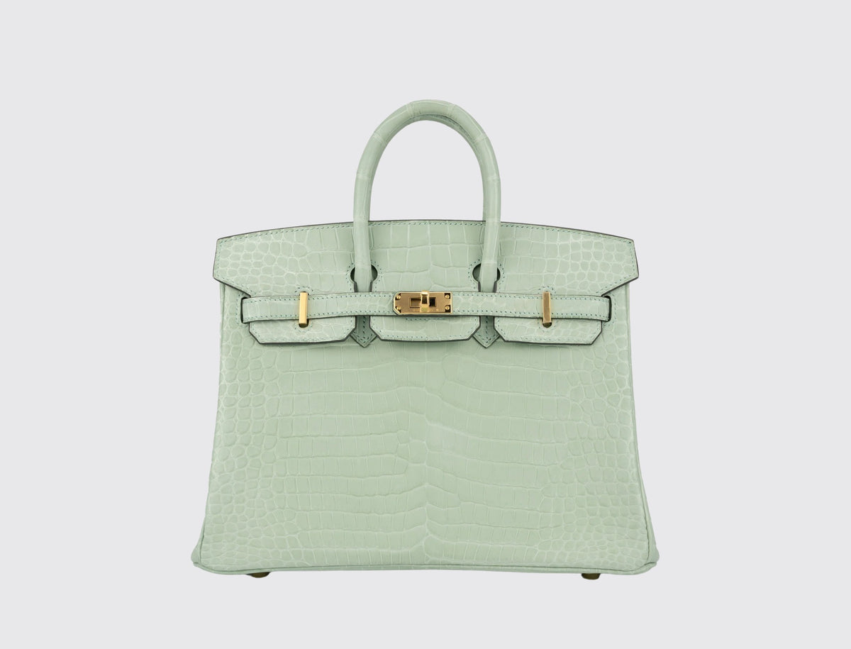 Hermès Birkin 25 Vert d’Eau front view