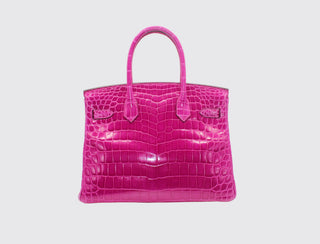 Hermès Birkin 30 Rose Scheherazade back view