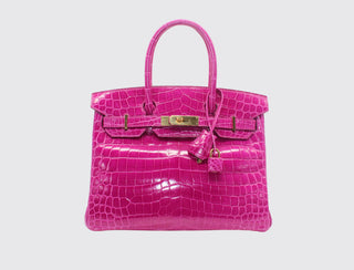 Hermès Birkin 30 Rose Scheherazade front view