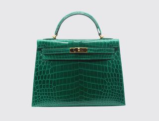 Hermès Kelly 32 Vert Émeraude front view