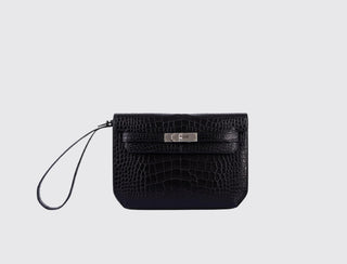 Hermès Kelly Dépêches Noir front view