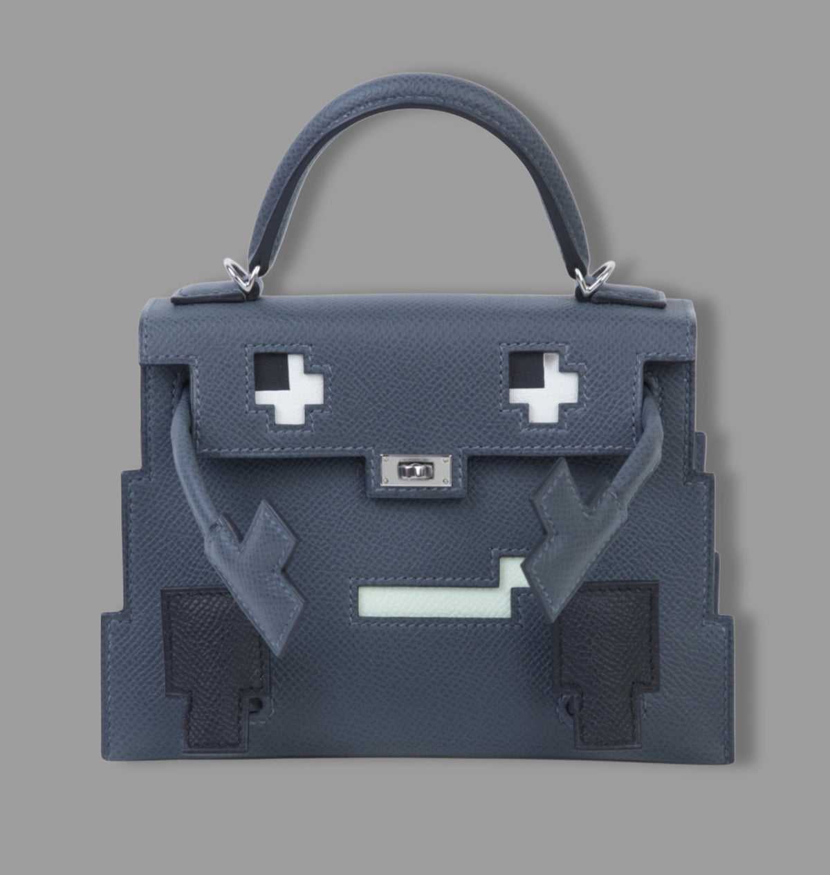 Hermès Kelly Doll Picto Gris Misty front view
