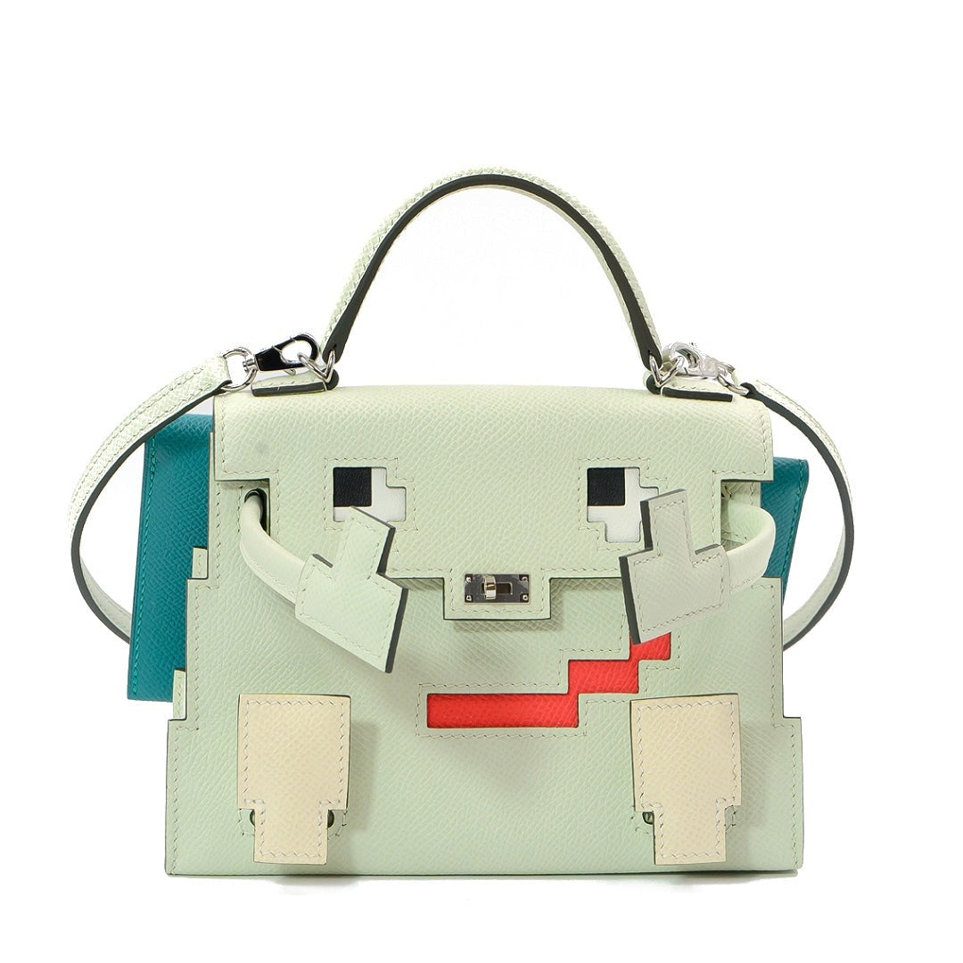 Hermès Kelly Doll Picto Vert Fizz front view