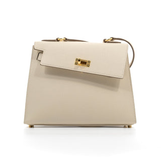 Hermès Kelly En Désordre Craie front view