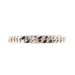 Hermès Kelly Gourmette Bracelet White Gold side view
