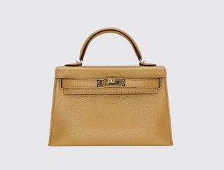 Hermès Mini Kelly II Doré front view
