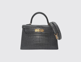 Hermès Mini Kelly II Graphite detail view