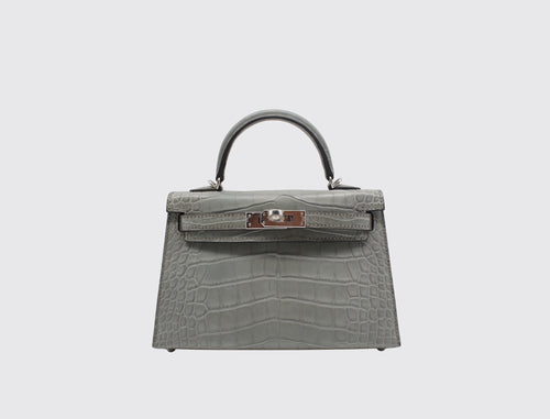 Hermès Mini Kelly II 20 Gris Ciment