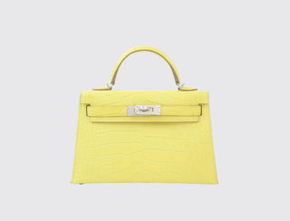 Hermès Mini Kelly II Lime front view