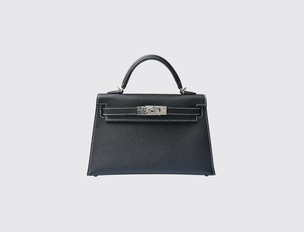 Hermès Mini Kelly II Noir front view