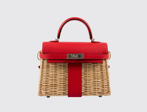 Hermès Mini Kelly II 20 Picnic Rouge de Coeur