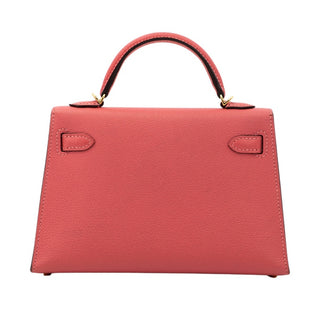 Hermès Mini Kelly II Rose Lipstick back view