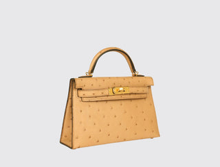 Hermès Mini Kelly II Tabac Camel side view