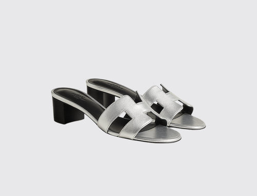 Hermès Women Oasis Sandal Gris Argenté