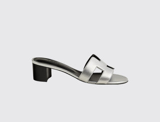 Hermès Oasis Sandal Gris Argenté side view