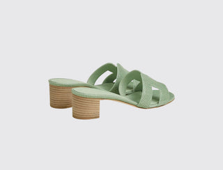 Hermès Oasis Sandal Vert Jade back view
