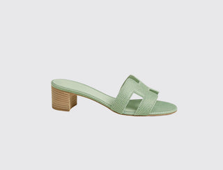 Hermès Oasis Sandal Vert Jade side view