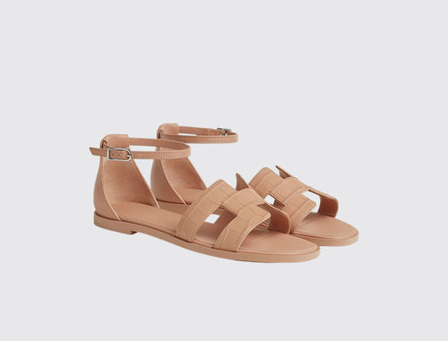 Hermès Women Santorini Sandal Beige Perlino