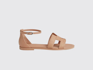 Hermès Santorini Sandal Beige Perlino side view