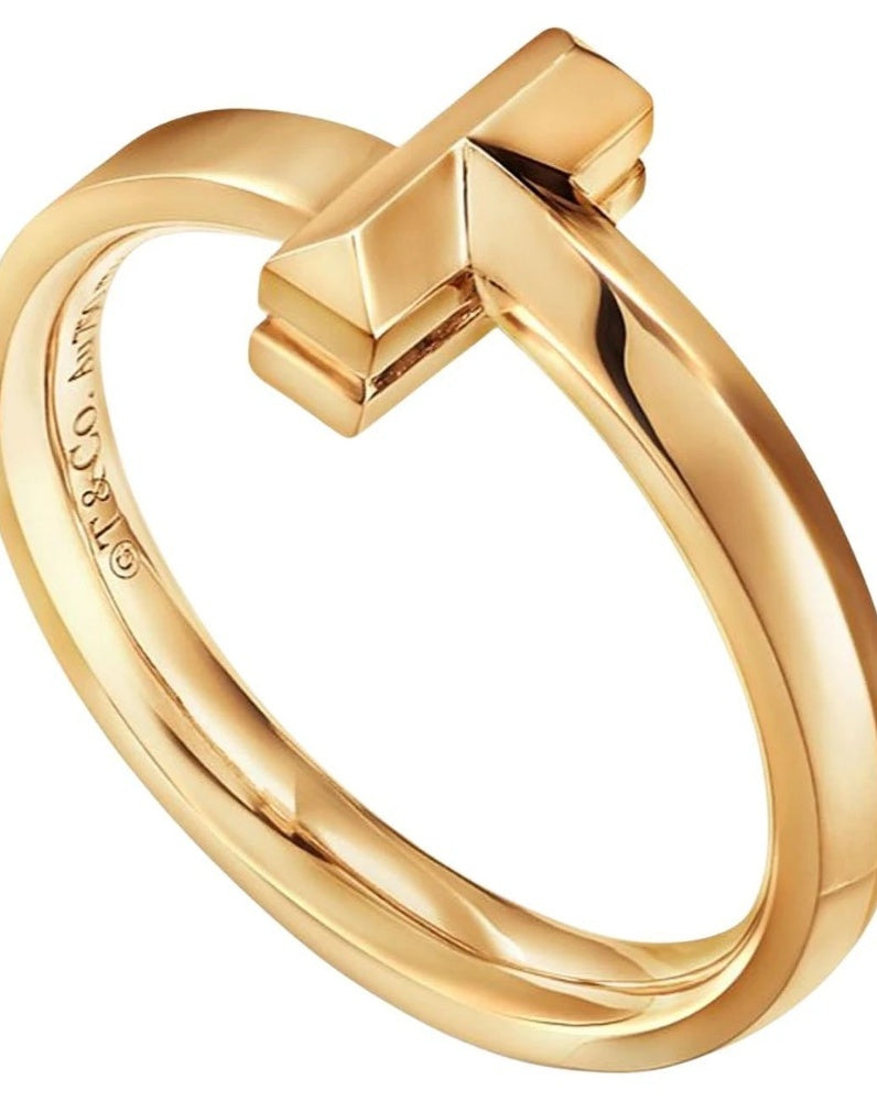 Tiffany T1 Ring Yellow Gold front view