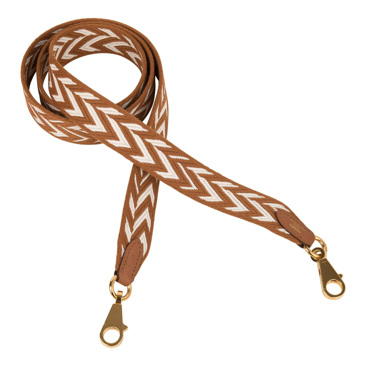Hermès Cavale Shoulder Strap 50mm Gold / Ecru