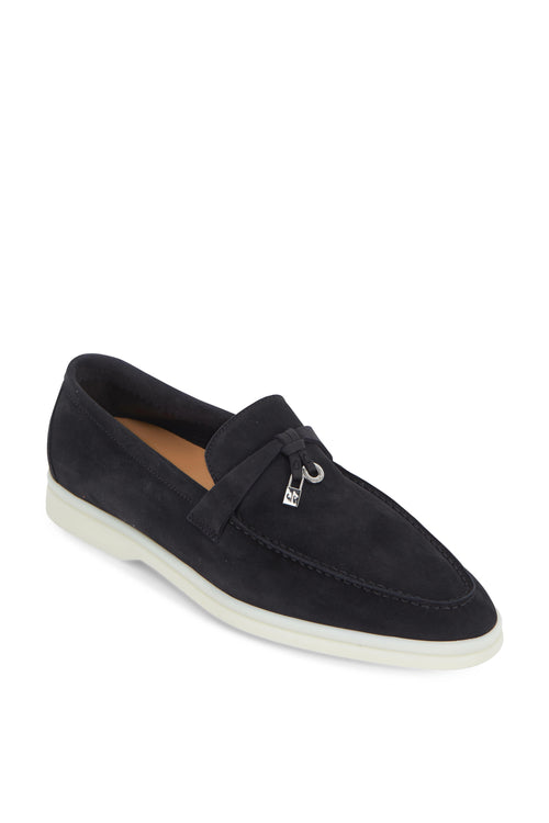 Loro Piana Summer Charms Loafer Black