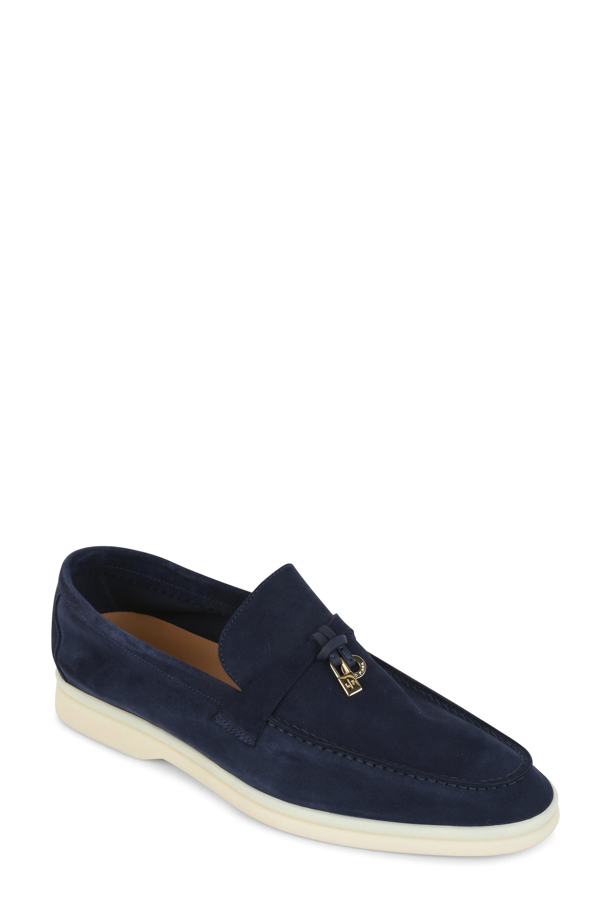 Loro Piana Summer Charms Loafer Blue Navy, front angled view