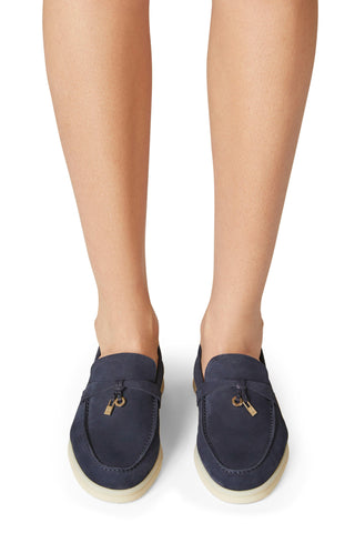 Loro Piana Summer Charms Loafer Blue Navy, on-foot view