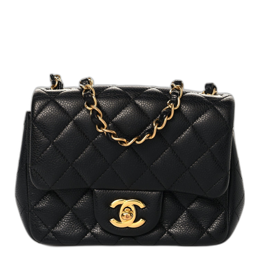 Chanel Mini Flap in black caviar