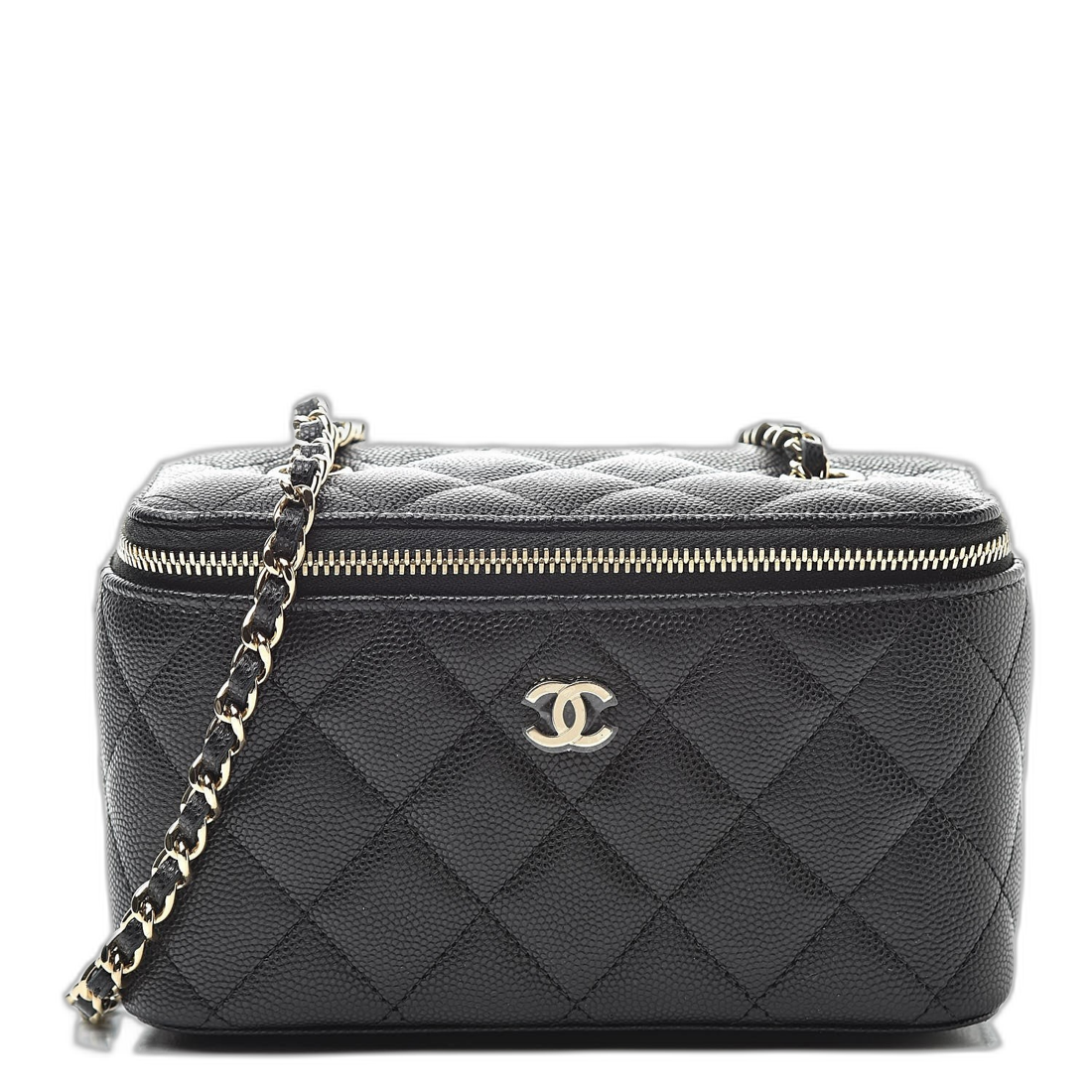 Chanel Vanity case in black caviar