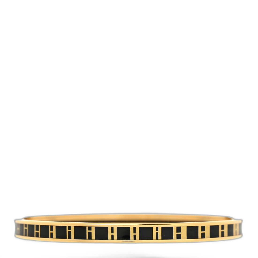 Hermès enamel bangle in black